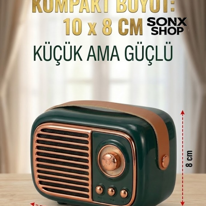 ® Yeni Ürün Nostaljik Retro Bluetooth FM Radyo, USB ve Bluetooth Kablosuz Hoparlör